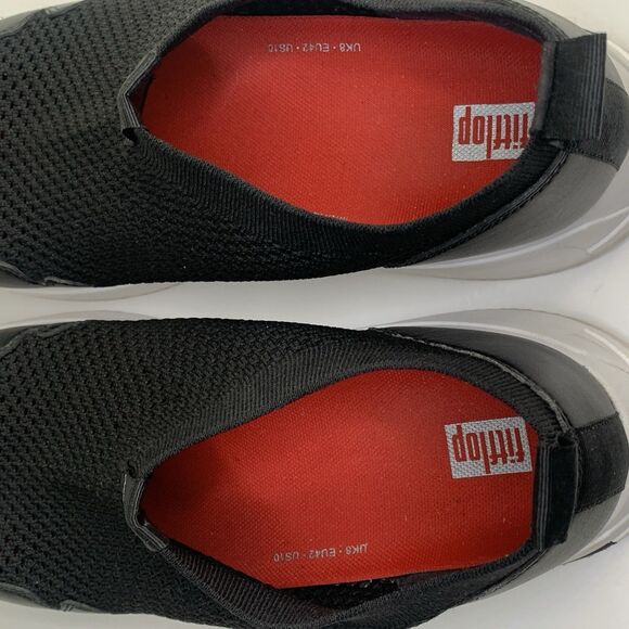 FitFlop Women’s Erin Mesh Slip On Sneakers Black and White Size 10 - Picture 14 of 16